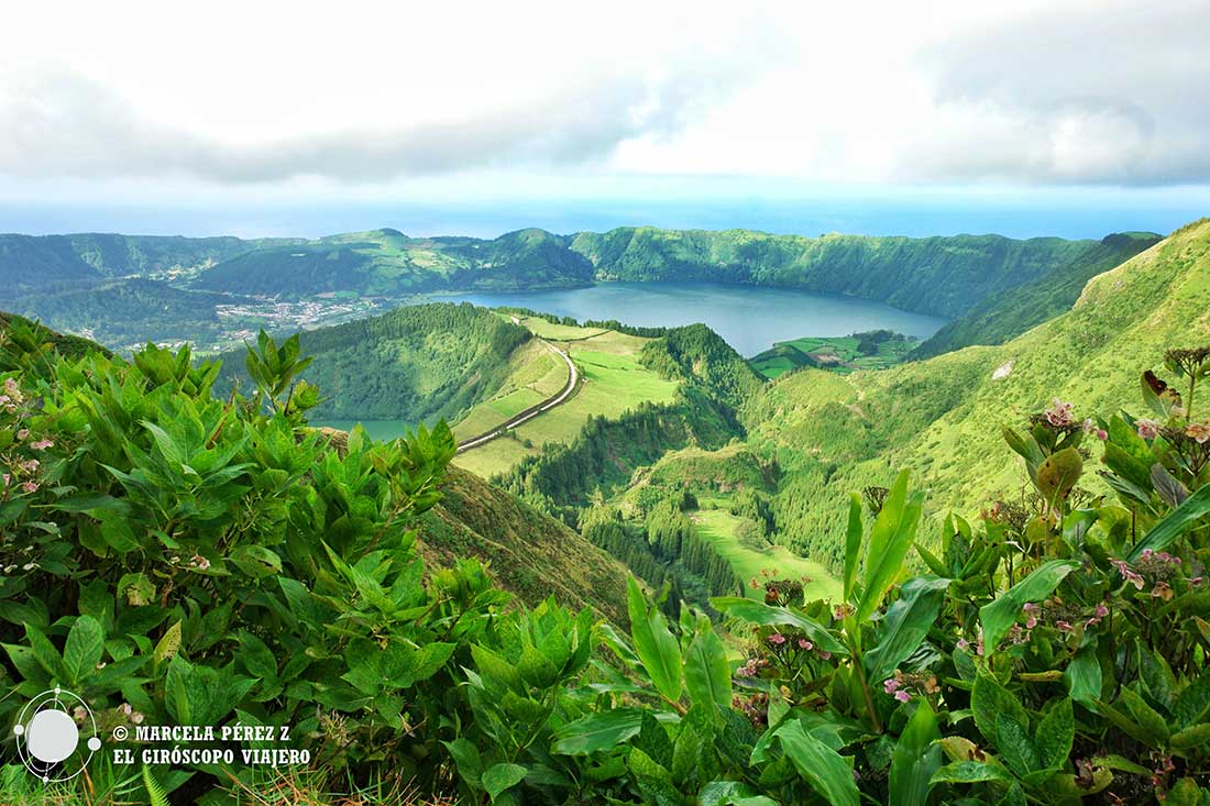 Lagoas de Sete Cidades desde el Miradouro da Grota do Inferno