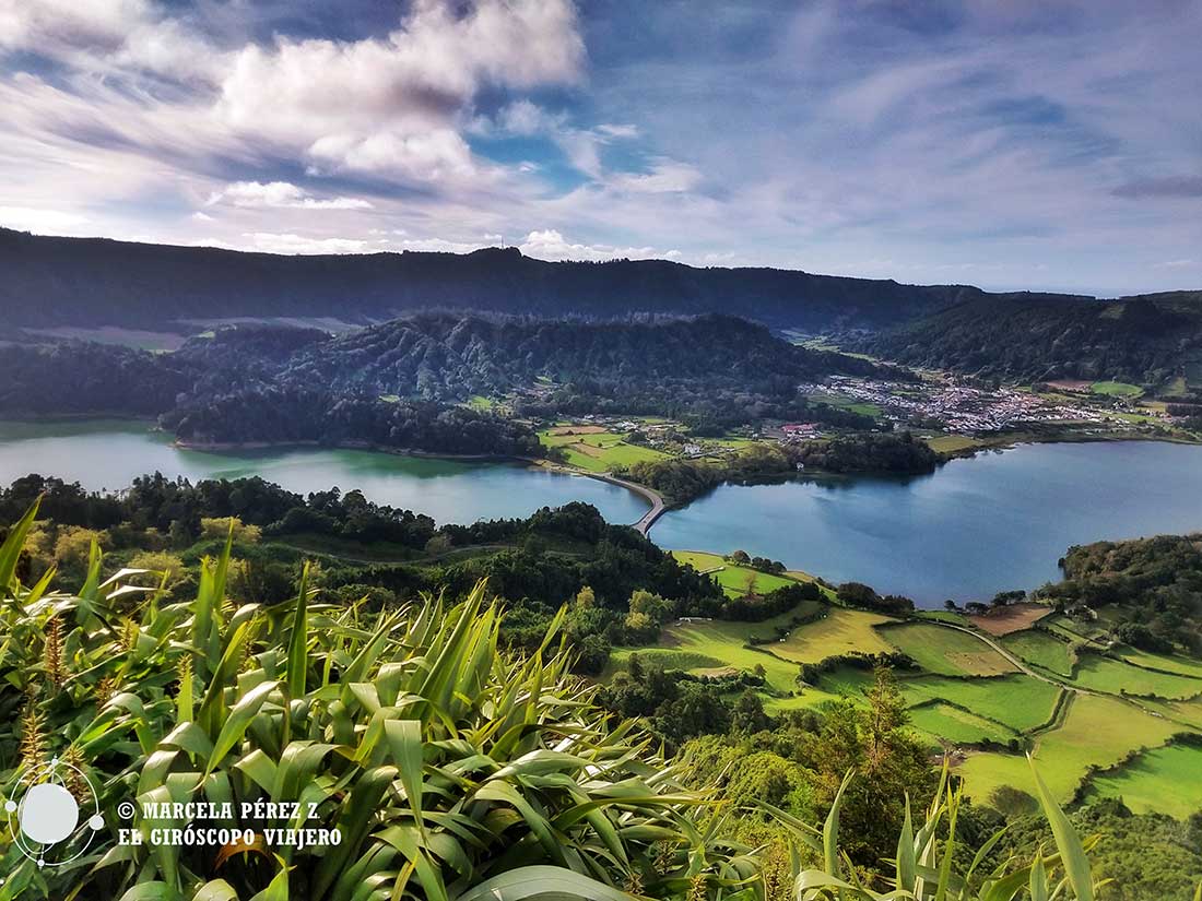 Vista de Sete Cidades desde el Mirador Vista do Rei